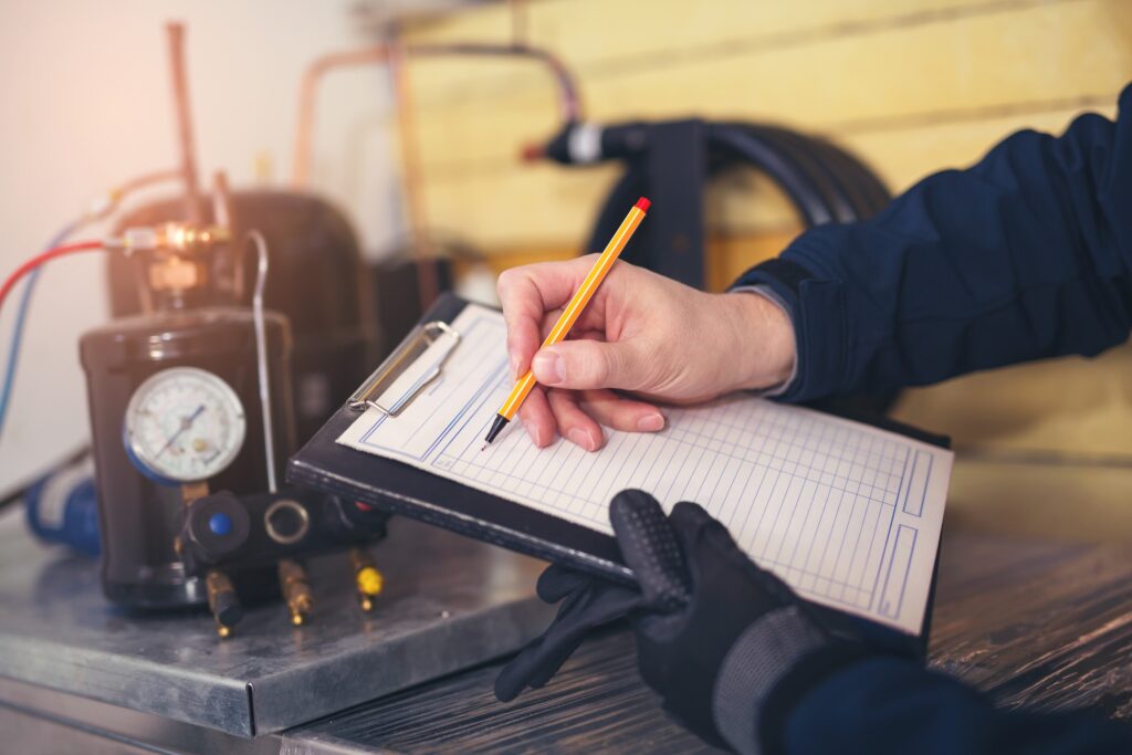 HVAC technician tune-up checklist