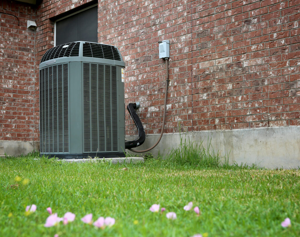AC Repair, AC System, Air Conditioning, Brick Wall